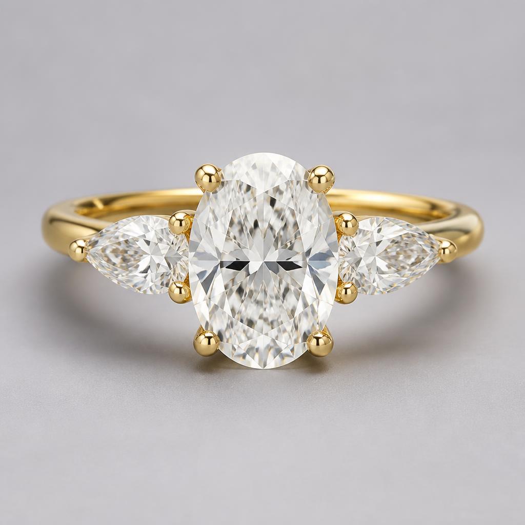 The Oval Trilogy Engagement Ring