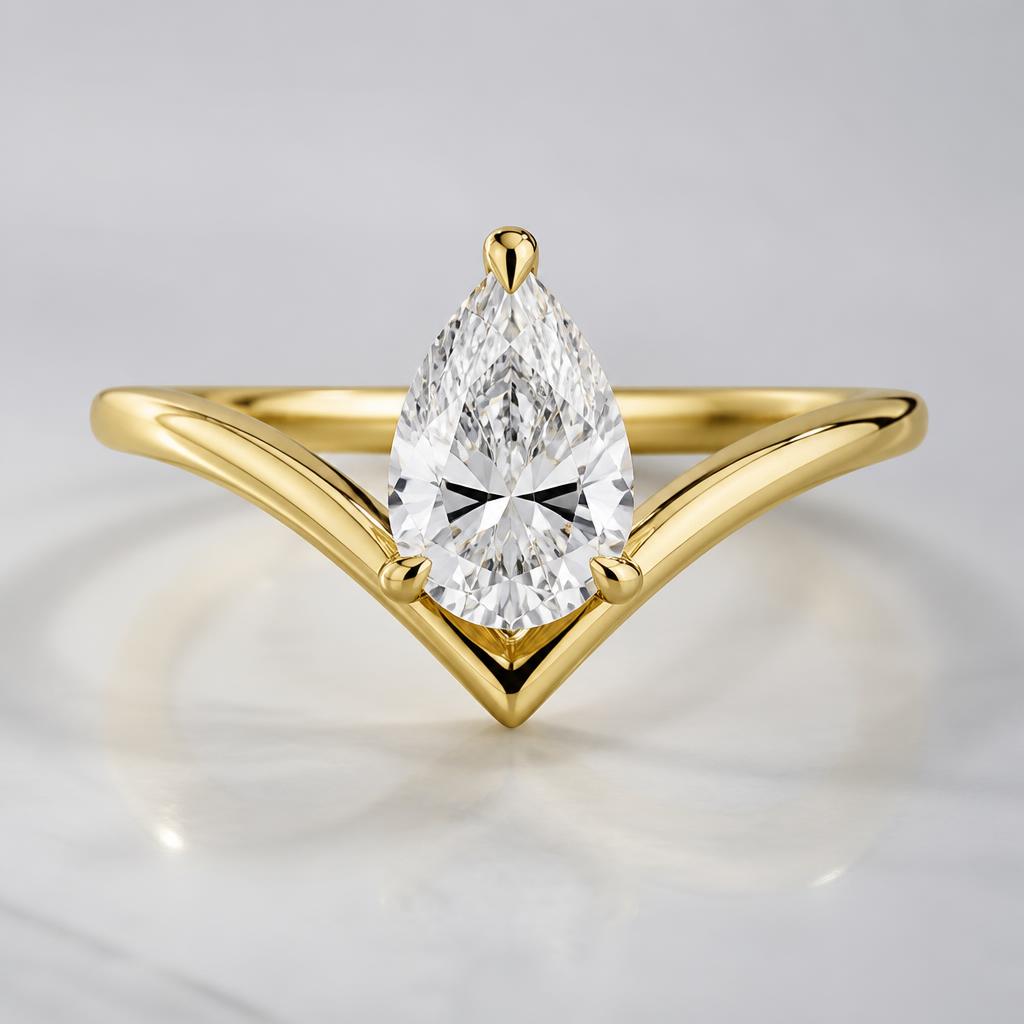The Pear Solitaire Engagement Ring